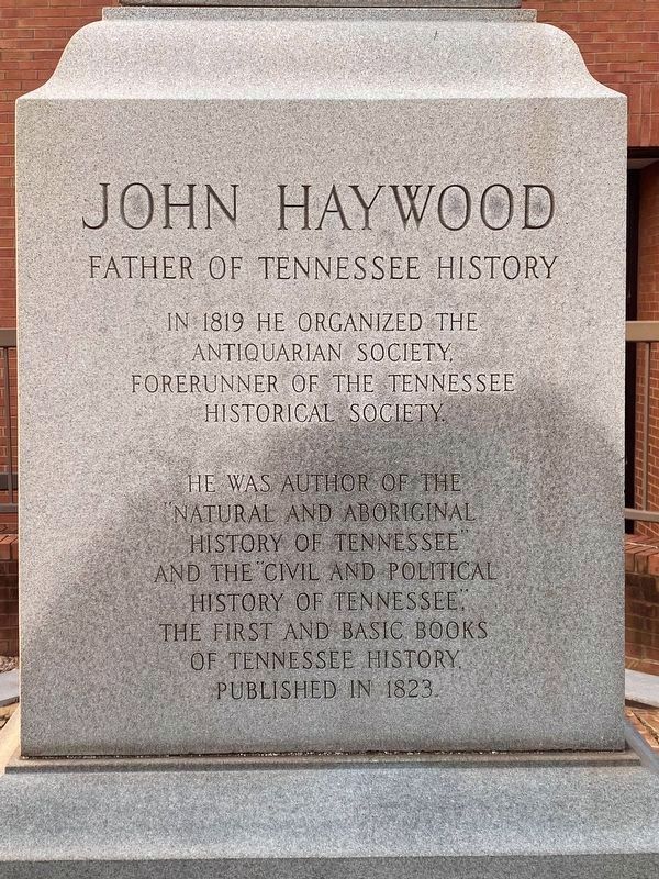 John Haywood Marker. Click for full size. John Haywood Marker image. Click for full size.