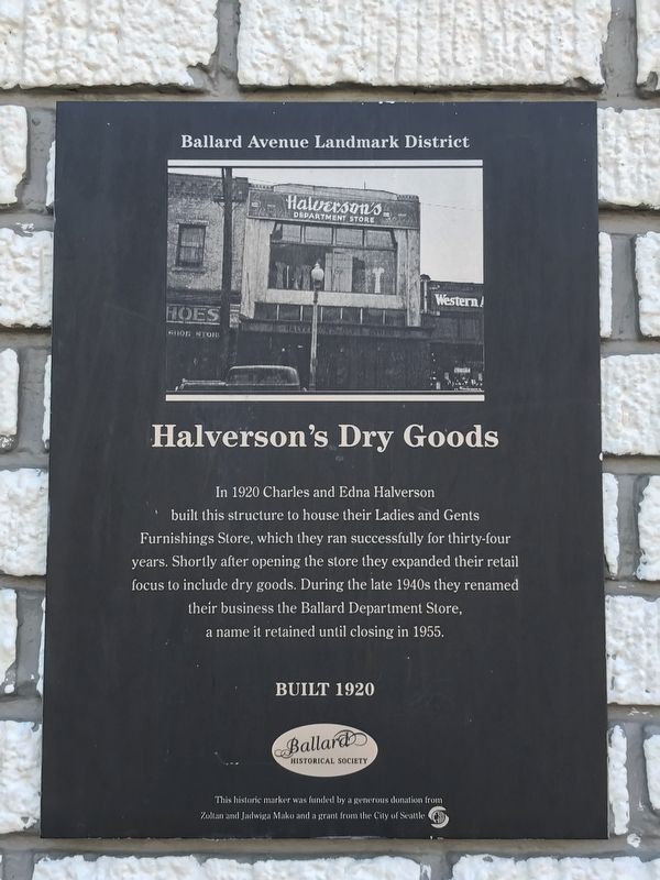 Halverson's Dry Goods Marker image. Click for full size.