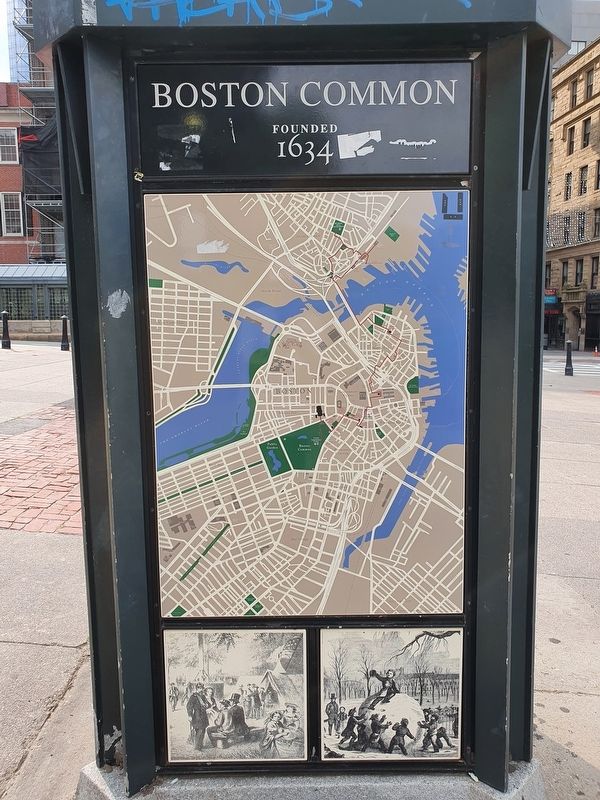 Map of Boston and the Freedom Trail image. Click for full size.