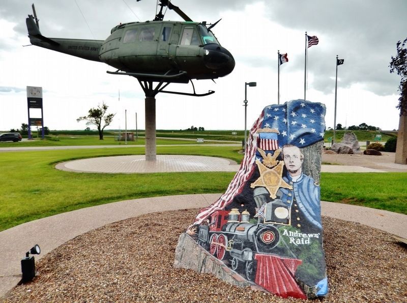 Grandview Freedom Rock Veterans Memorial<br>(<i>south side</i>). Click for full size. Grandview Freedom Rock Veterans Memorial<br>(<i>south side</i>) image. Click for full size.