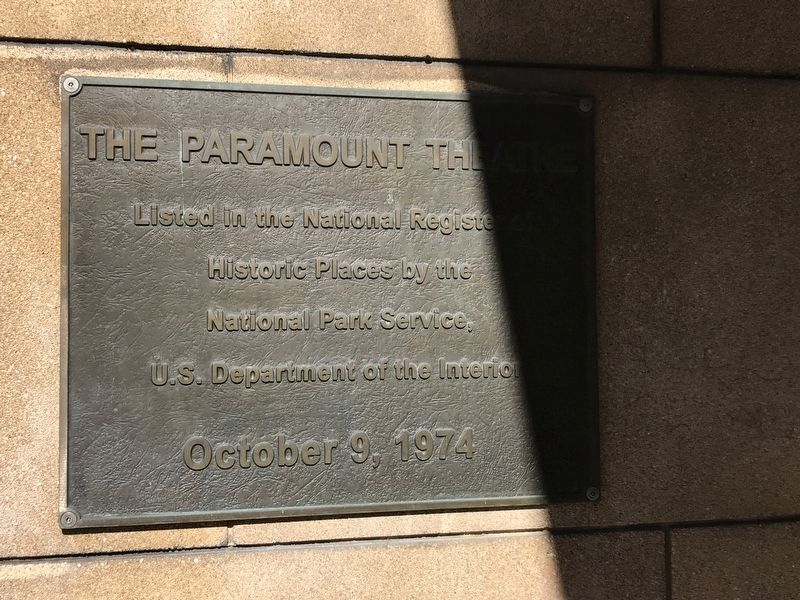 The Paramount Theatre Marker image. Click for full size.