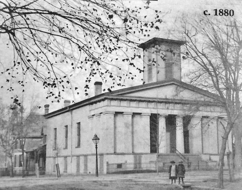 Marker detail: John T. Windle Memorial Auditorium,<br>circa 1880 image. Click for full size.