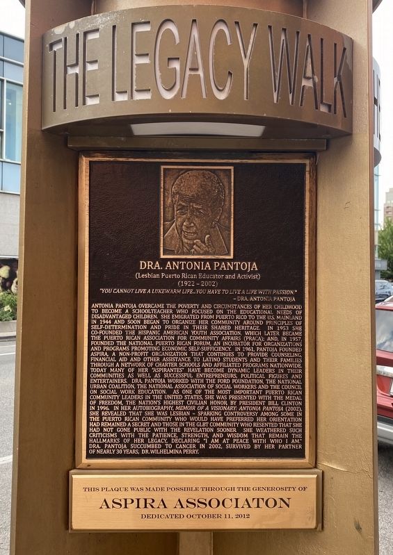 Dra. Antonia Pantoja Marker image. Click for full size.