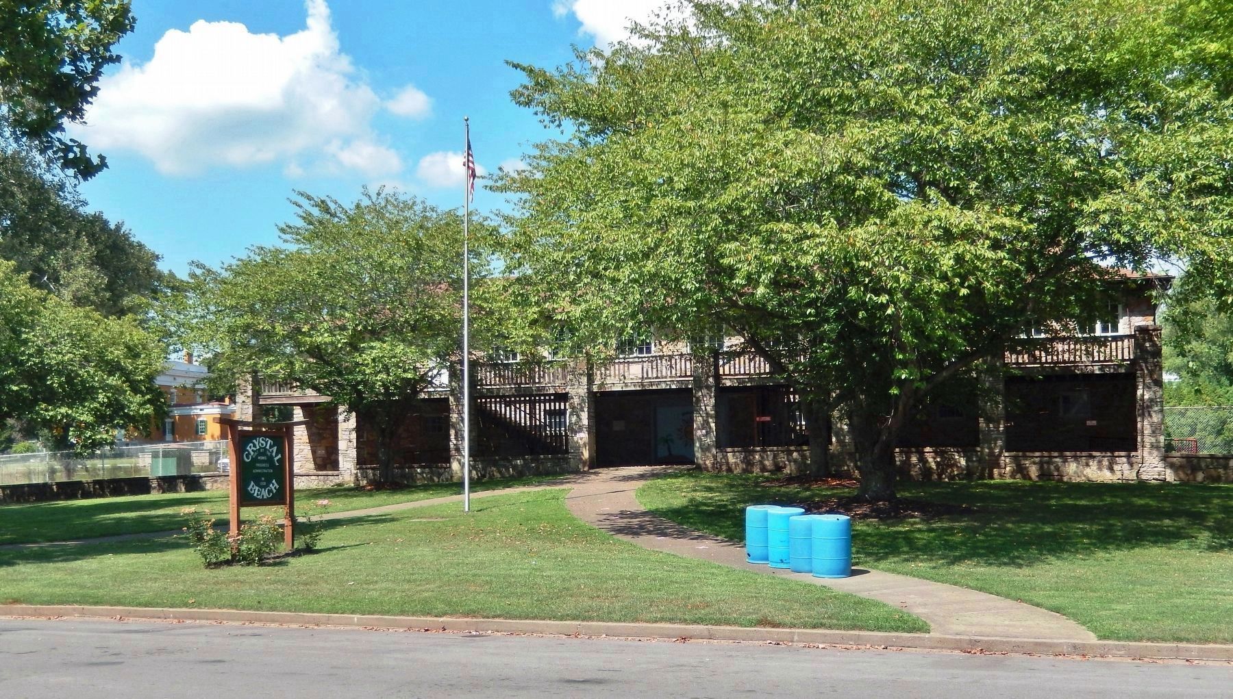 Crystal Beach Pool & Bath House (<i>south/front elevation</i>) image. Click for full size.