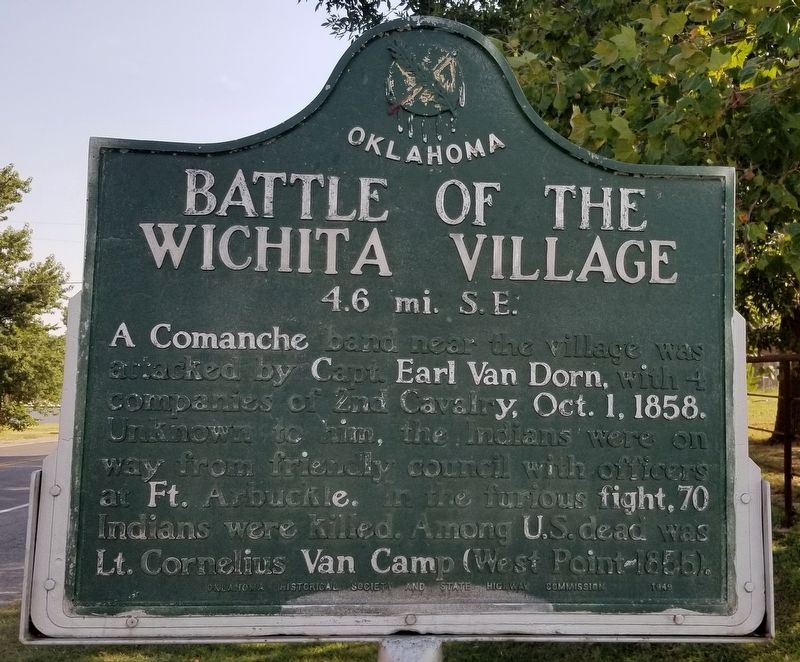 Battle of the Wichita Village Marker image. Click for full size.