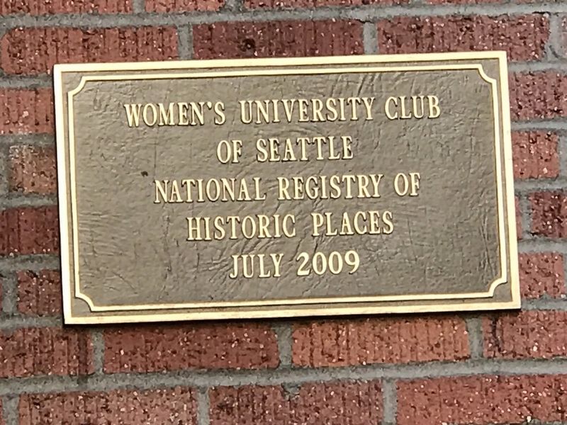 Women's University Club of Seattle Marker image. Click for full size.
