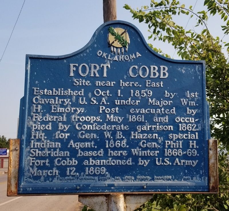 Fort Cobb Marker image. Click for full size.