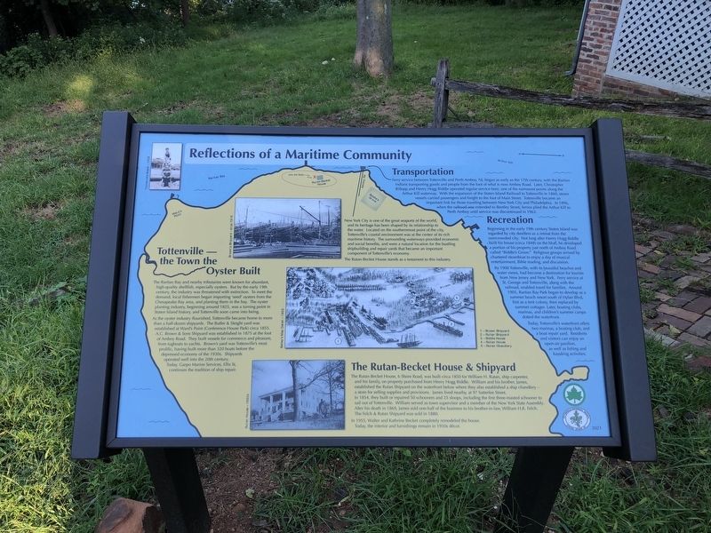 Reflections of a Maritime Community Marker. Click for full size. Reflections of a Maritime Community Marker image. Click for full size.