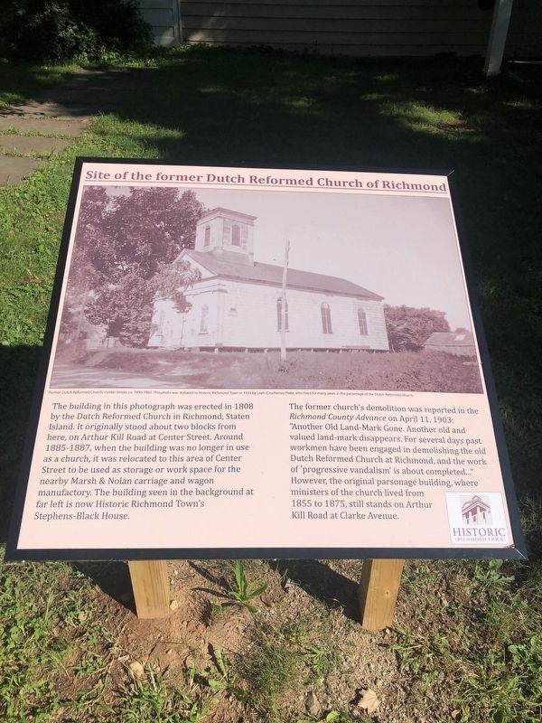 Site of the former Dutch Reformed Church of Richmond Marker. Click for full size. Site of the former Dutch Reformed Church of Richmond Marker image. Click for full size.