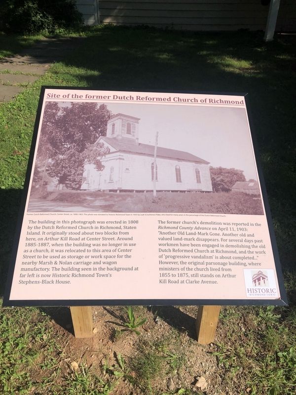 Site of the former Dutch Reformed Church of Richmond Marker image. Click for full size.