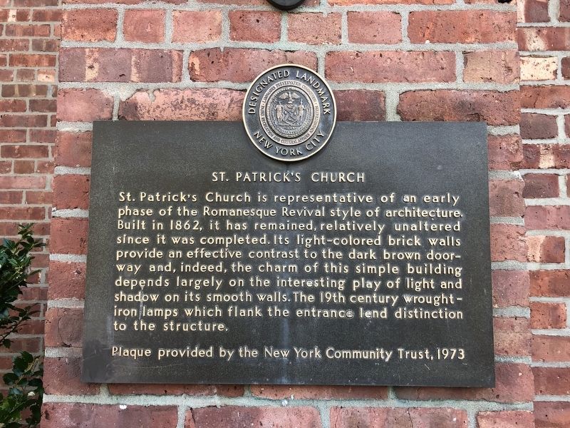 St. Patrick's Church Marker. Click for full size. St. Patrick's Church Marker image. Click for full size.
