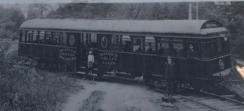 Wildwood Station  Rainier Avenue Historic Shelter Marker detail image. Click for full size.