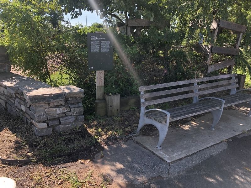 Corporal Allan F. Kivlehan Park Marker. Click for full size. Corporal Allan F. Kivlehan Park Marker image. Click for full size.