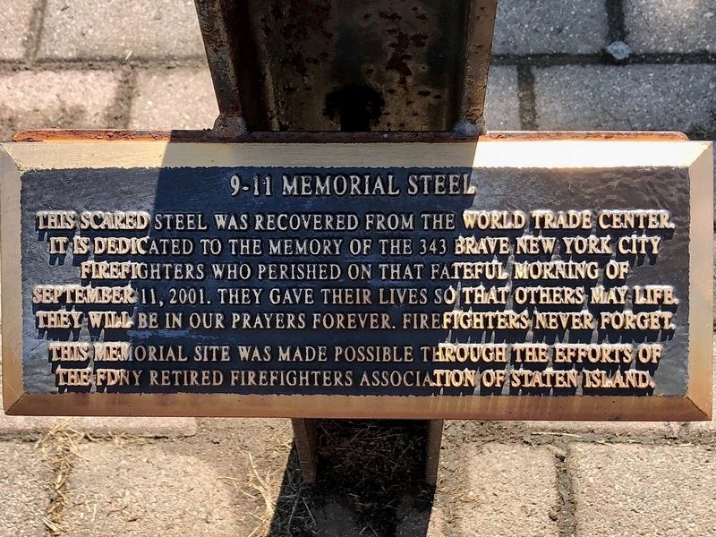 9-11 Memorial Steel Marker image. Click for full size.