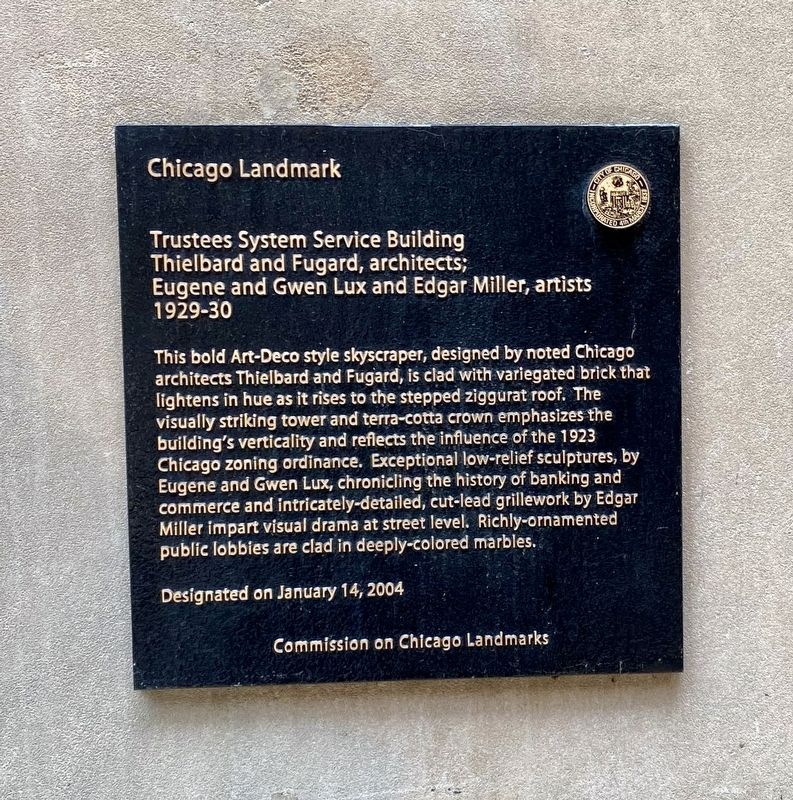 Trustees System Service Building Marker image. Click for full size.