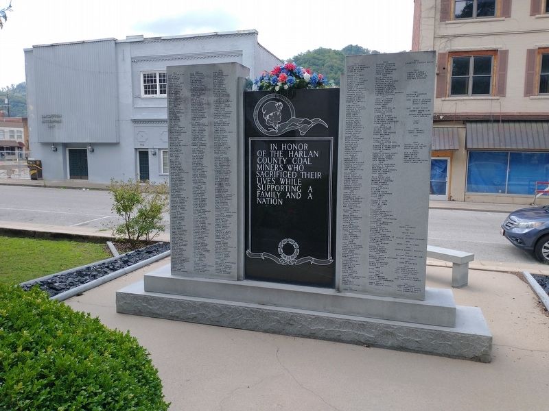 Harlan County Coal Miner Memorial (back) image. Click for full size.