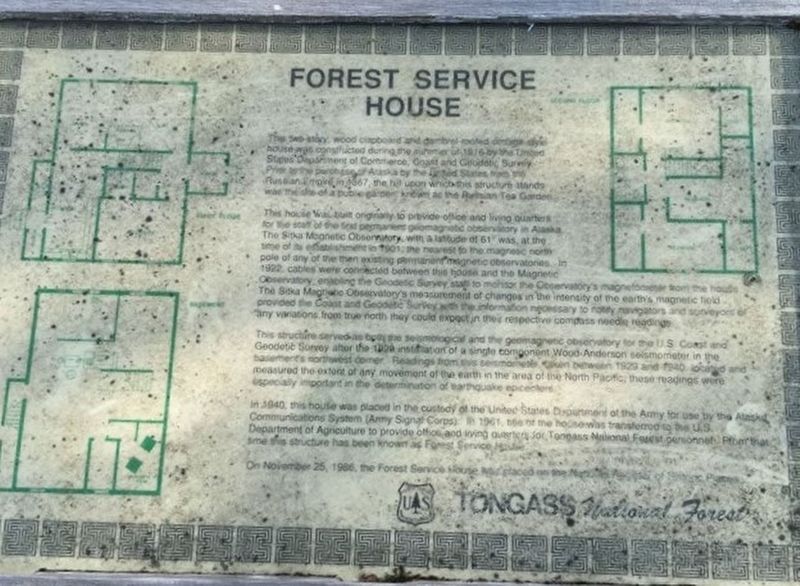 Forest Service House Marker image. Click for full size.