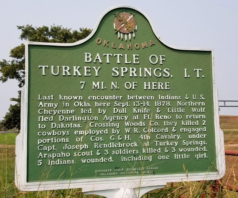 Battle of Turkey Springs, I.T. Marker image. Click for full size.