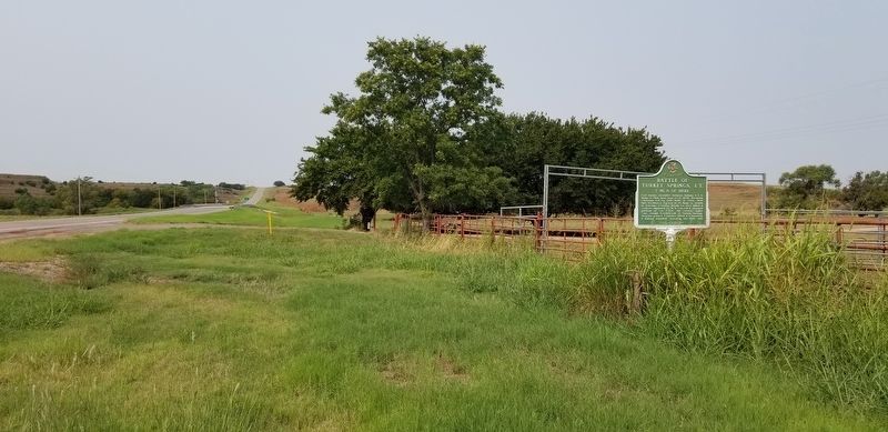 The view of the Battle of Turkey Springs, I.T. Marker from the street. Click for full size. The view of the Battle of Turkey Springs, I.T. Marker from the street image. Click for full size.