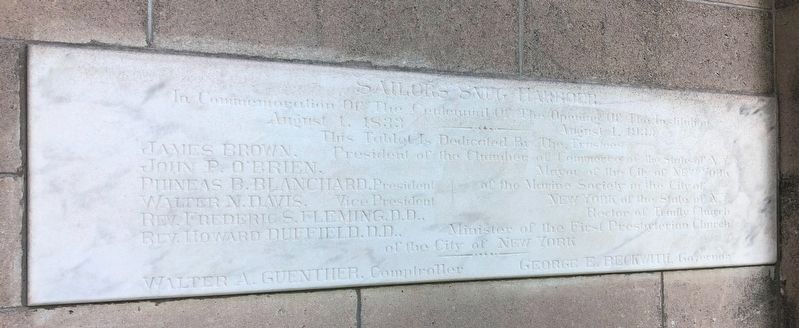Centennial dedication plaque on the main building image. Click for full size.
