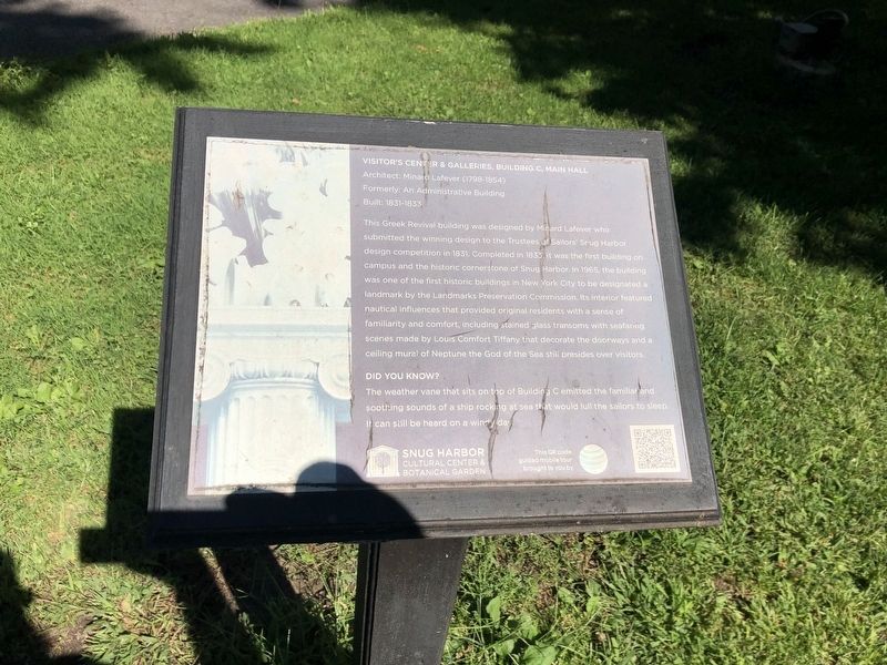 Visitor's Center & Galleries, Building C, Main Hall Marker image. Click for full size.