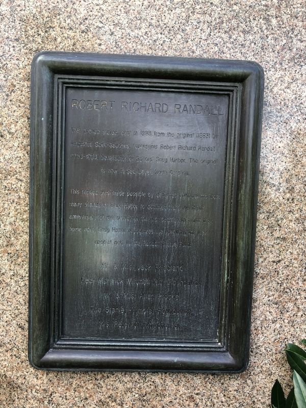 Robert Richard Randall Marker. Click for full size. Robert Richard Randall Marker image. Click for full size.