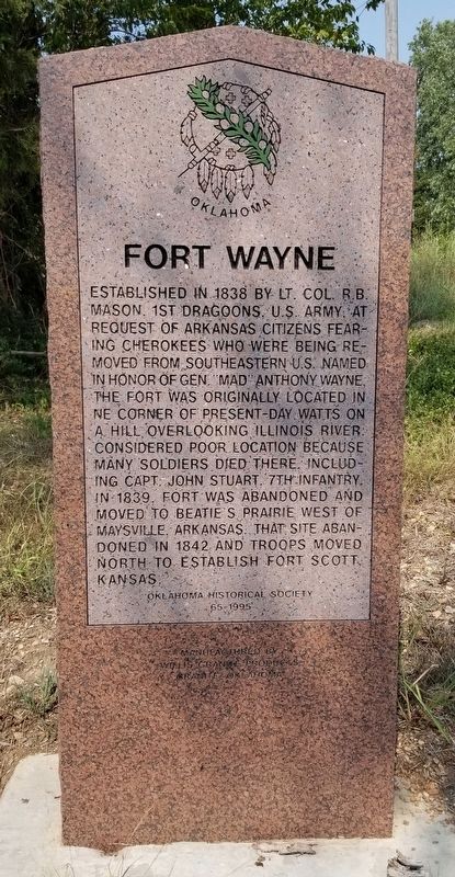 Fort Wayne Marker image. Click for full size.
