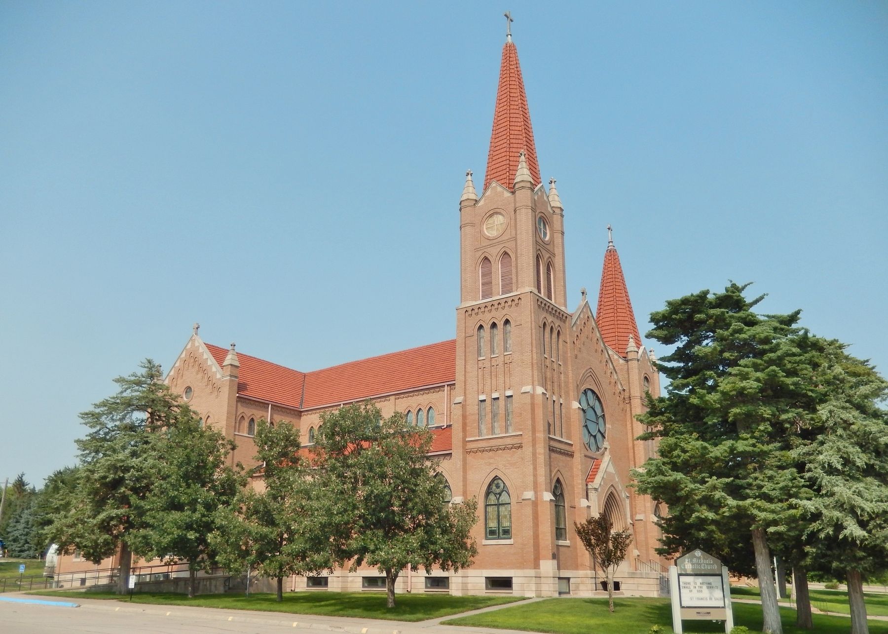 St. Michael's Catholic Church (<i>southwest elevation</i>) image. Click for full size.