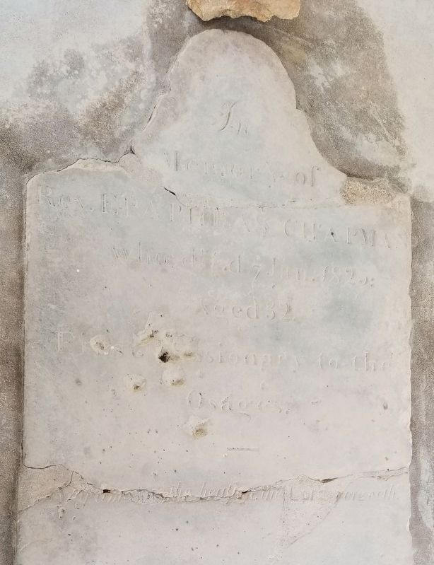 Rev. Epaphras Chapman gravestone (1793-1825) image. Click for full size.