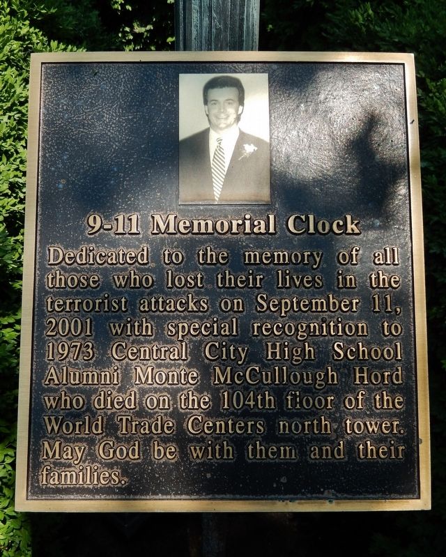 9-11 Memorial Clock Marker image. Click for full size.
