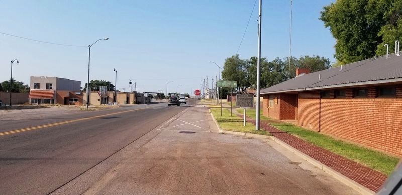 The view of the Battle of the Washita Marker from the street. Click for full size. The view of the Battle of the Washita Marker from the street image. Click for full size.