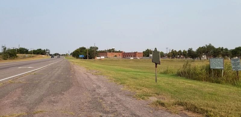 The view of the Camp Supply Marker from the street image. Click for full size.