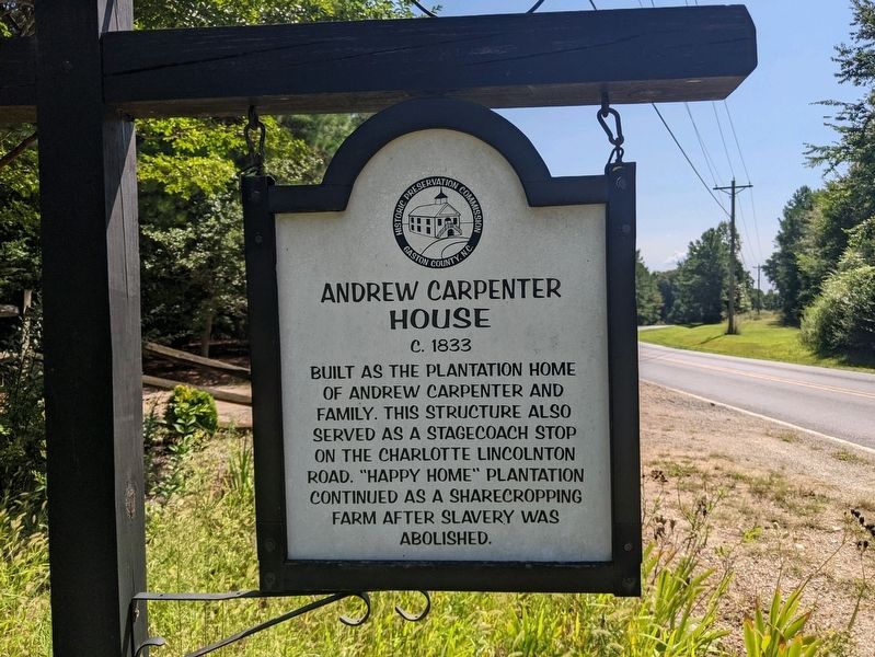 Andrew Carpenter House Marker. Click for full size. Andrew Carpenter House Marker image. Click for full size.