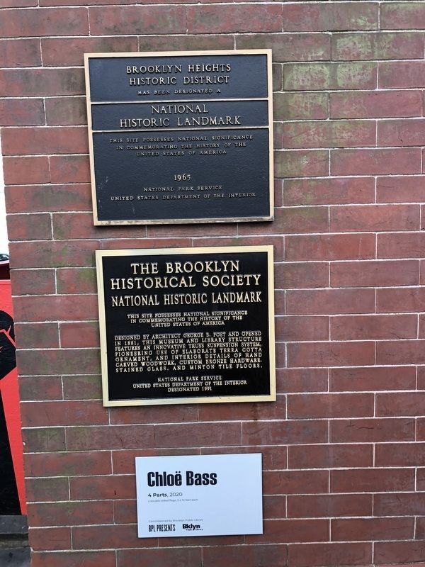 The Brooklyn Historical Society Marker. Click for full size. The Brooklyn Historical Society Marker image. Click for full size.