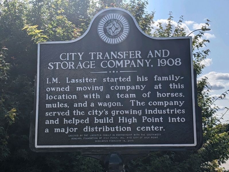 City Transfer and Storage Company, 1908 Marker image. Click for full size.