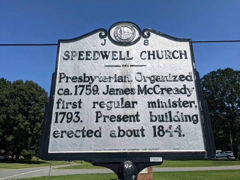 Speedwell Church Marker. Click for full size. Speedwell Church Marker image. Click for full size.
