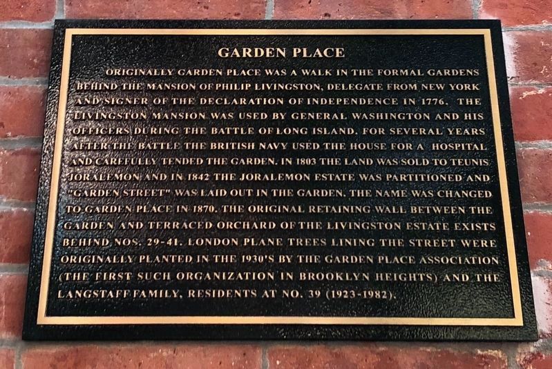 Garden Place Marker. Click for full size. Garden Place Marker image. Click for full size.