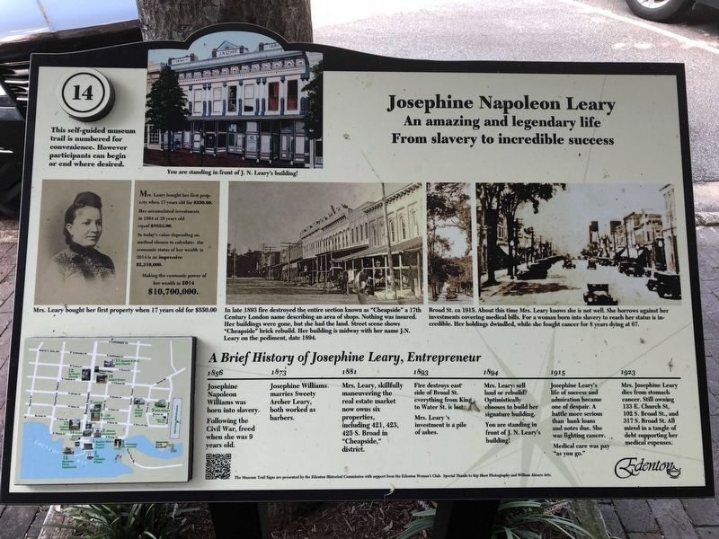 Josephine Napoleon Leary Marker image. Click for full size.