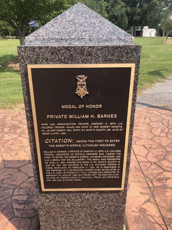 Private William H. Barnes Marker image. Click for full size.