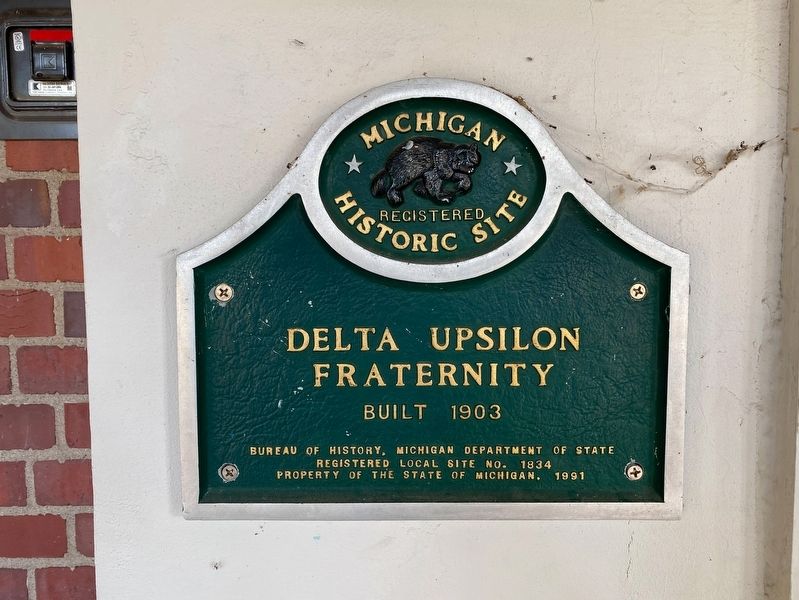 Delta Upsilon Fraternity Marker image. Click for full size.