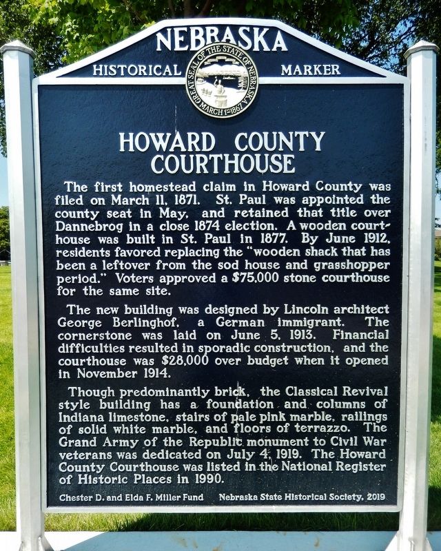 Howard County Courthouse Marker image. Click for full size.