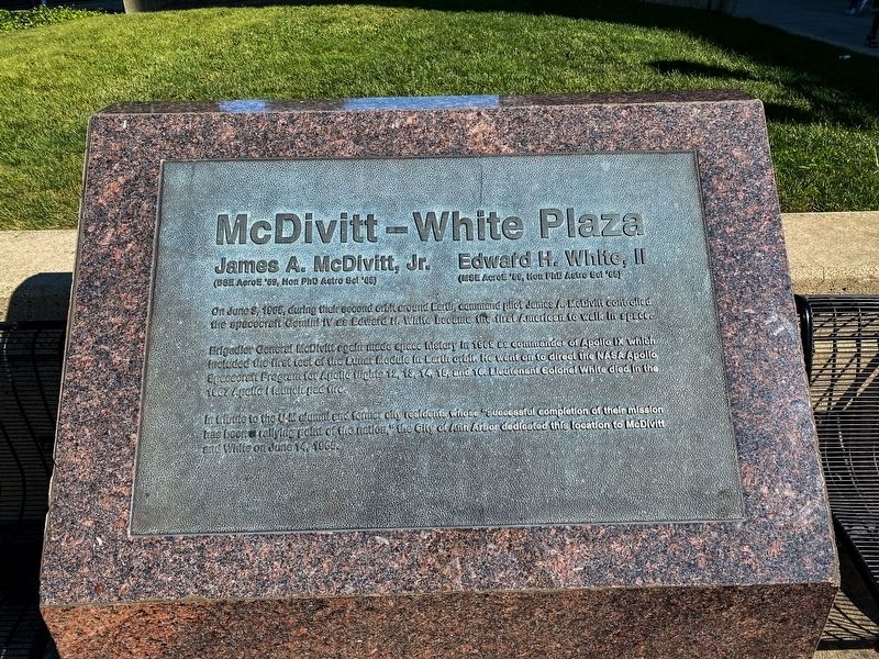 McDivitt-White Plaza Marker image. Click for full size.