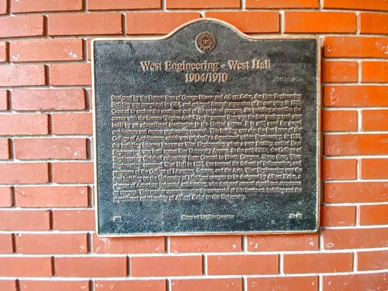 West Engineering - West Hall Marker image. Click for full size.