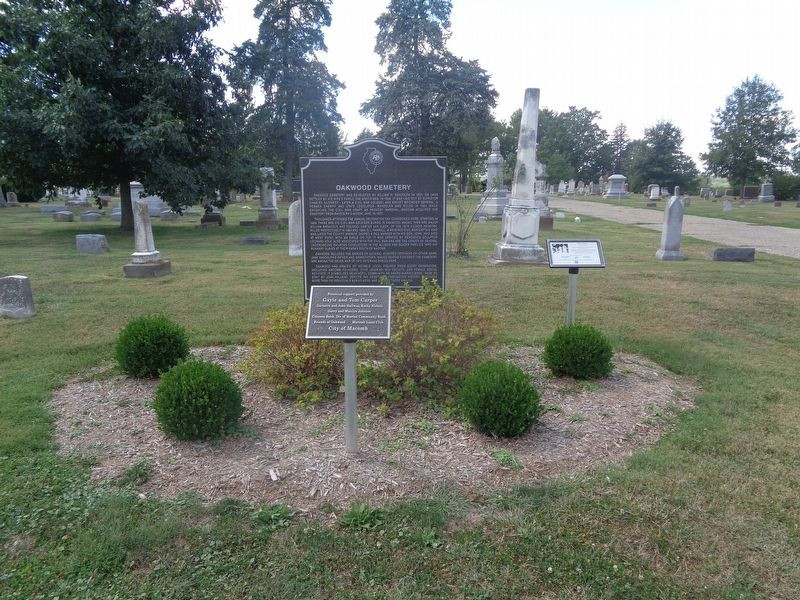 Oakwood Cemetery Marker. Click for full size. Oakwood Cemetery Marker image. Click for full size.
