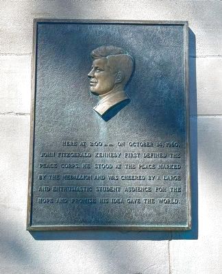 John F. Kennedy Defines The Peace Corps Marker image. Click for full size.