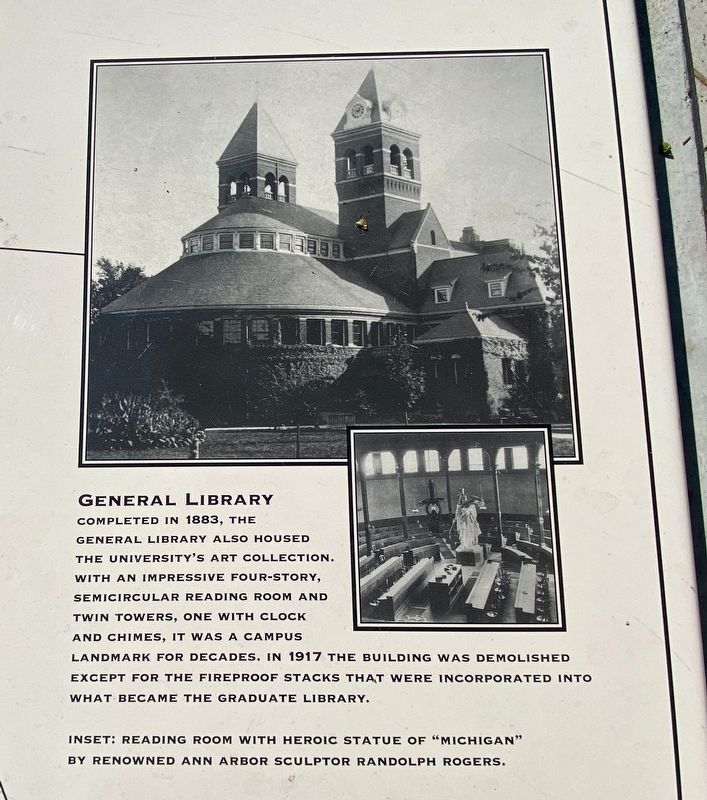 University of Michigan Campus 1907 Marker. Click for full size. University of Michigan Campus 1907 Marker image. Click for full size.