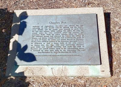 Charles Fox Marker image. Click for full size.