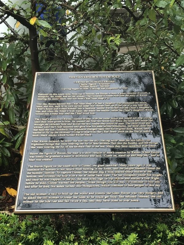 The Governor's Totem Pole Marker. Click for full size. The Governor's Totem Pole Marker image. Click for full size.