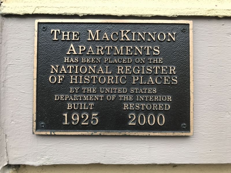 The MacKinnon Apartments Marker image. Click for full size.
