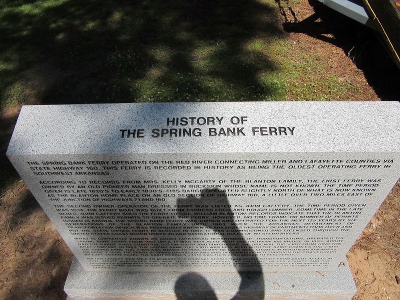 History of The Spring Bank Ferry Marker image. Click for full size.